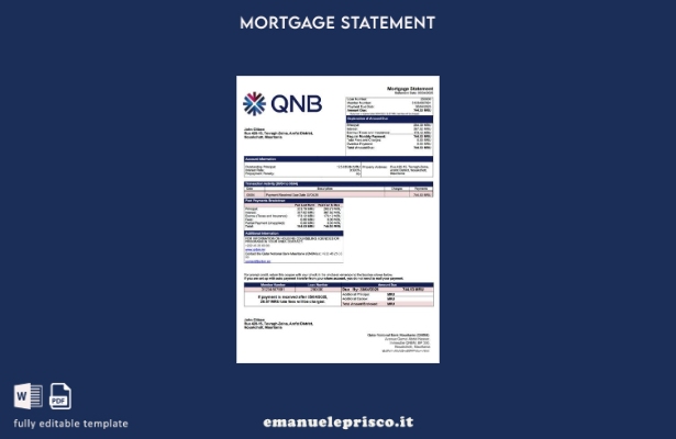 stile verificato Dichiarazione di mutuo della Mauritania Qatar National Bank Mau